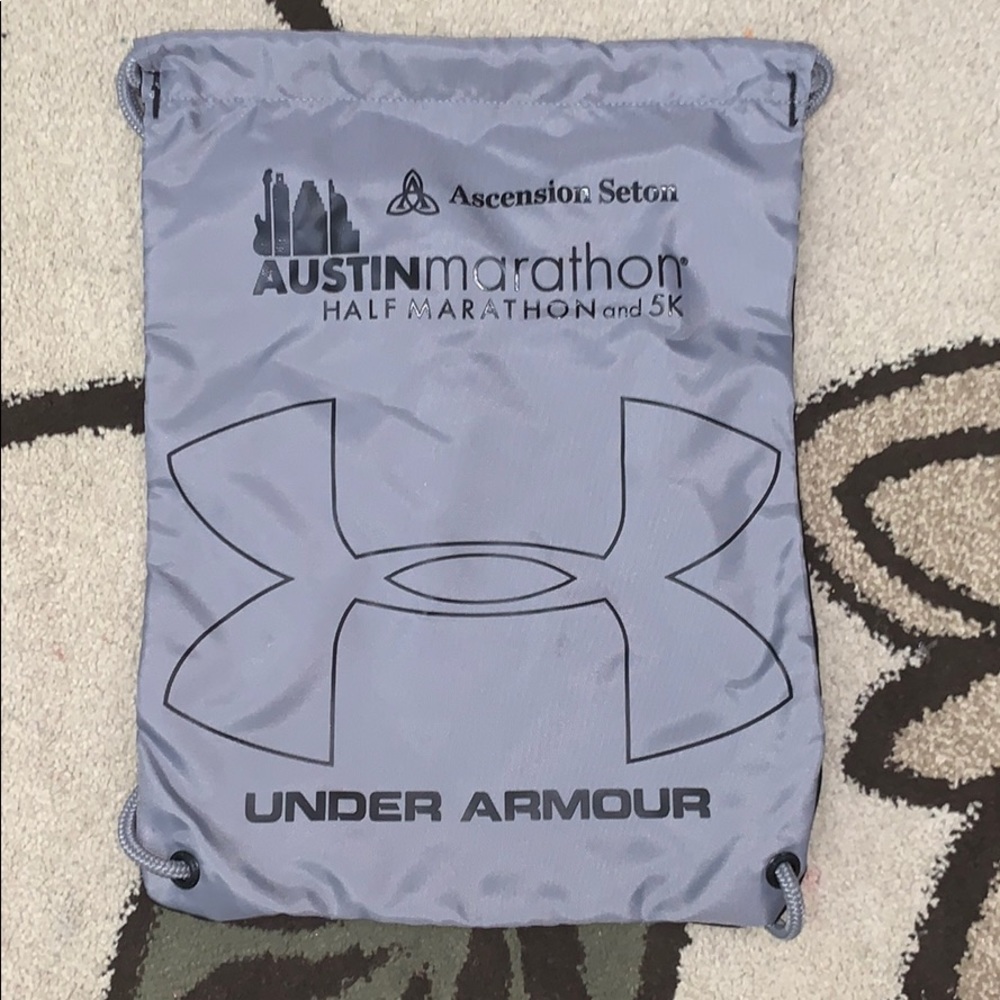 UNDER ARMOUR Black & Gray Drawstring Bag Austin
